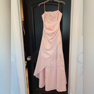 Vintage Jodi Kristopher Pink Floral Formal Prom Dress Juniors 11